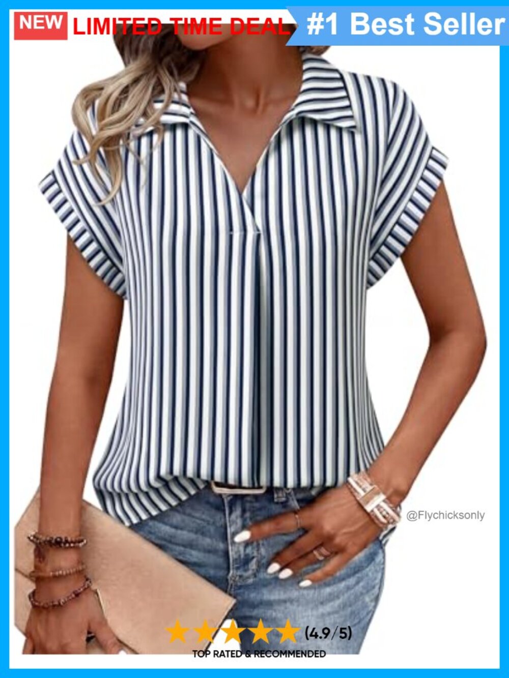 Womens V Neck Short Sleeve Lapel Tunic Blouse Pleated Work Top